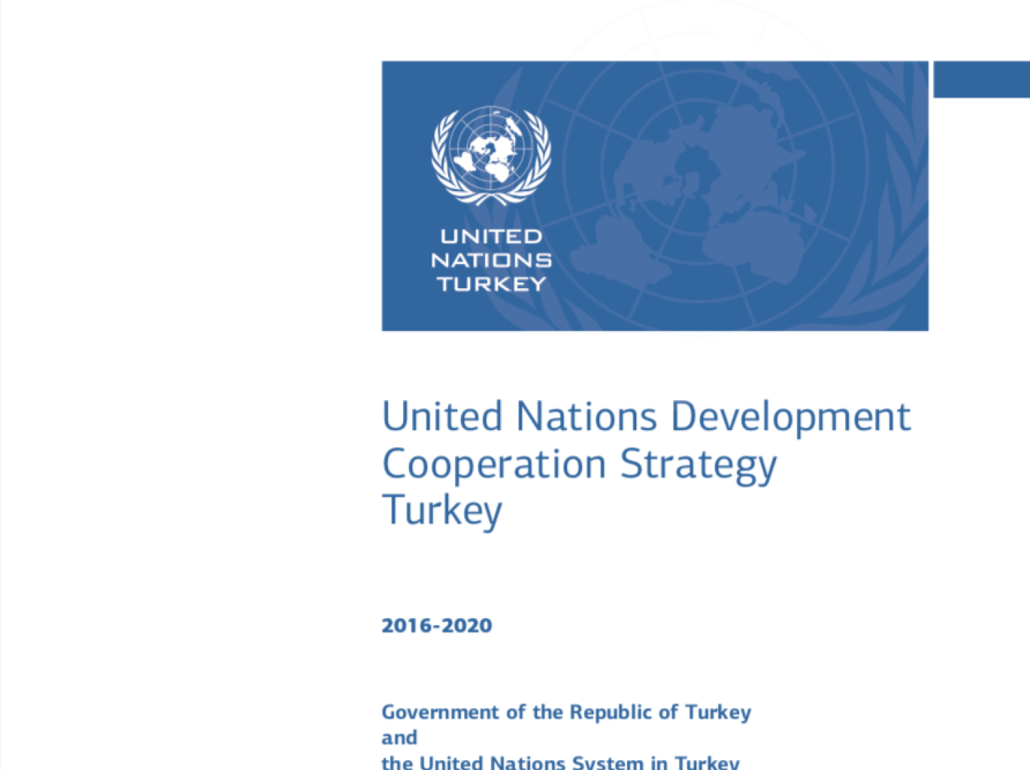 United Nations Development Cooperation Strategy Turkey