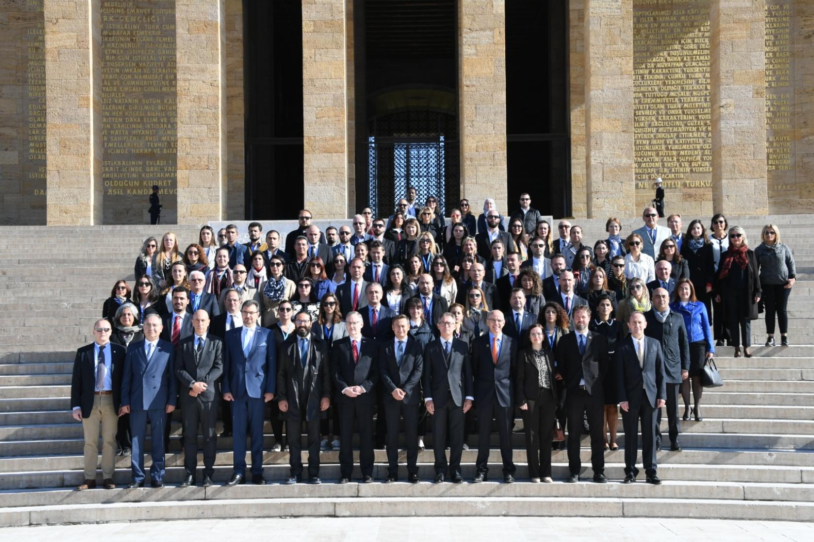 UN Staff visit mausoleum of Mustafa Kemal Atatürk, founder of modern Turkey.