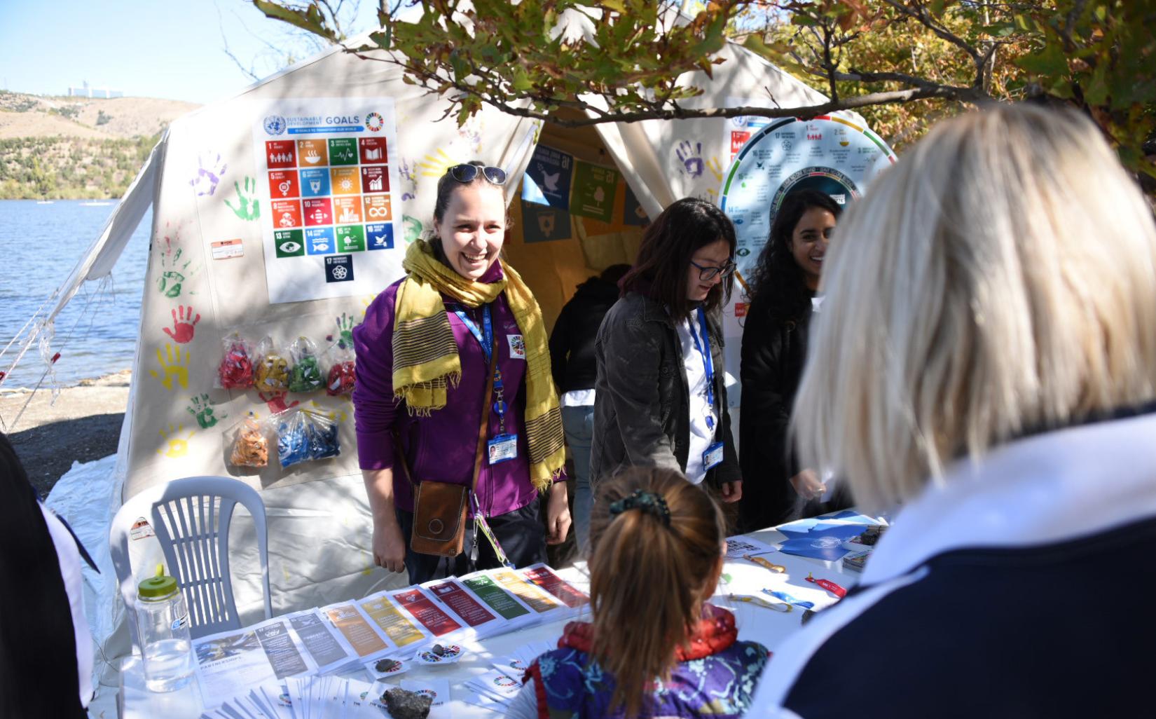 SDG tent at Eymir Lake October 2018