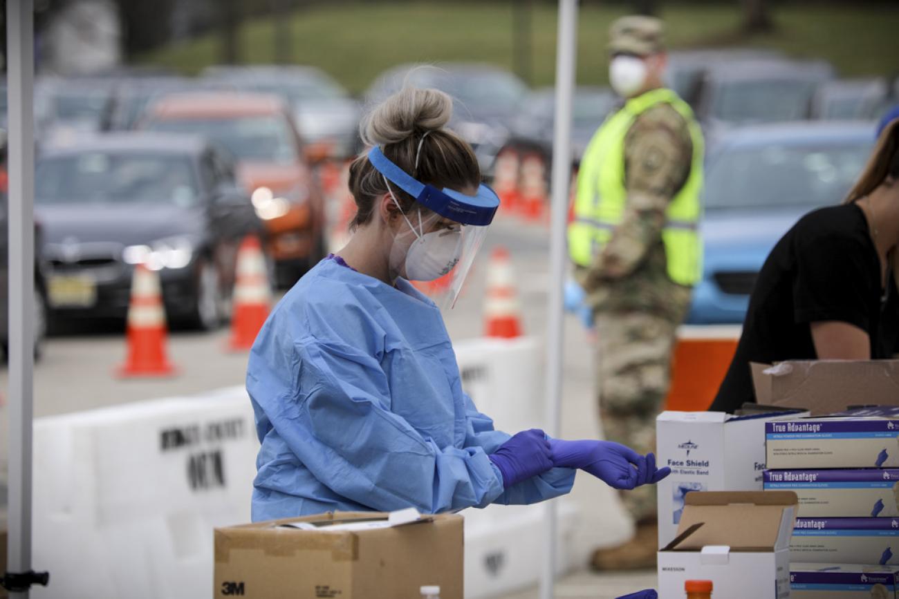 New Jersey’s first COVID-19 Community-Based Testing Site opened on March 20, 2020, at Bergen Community College in Paramus