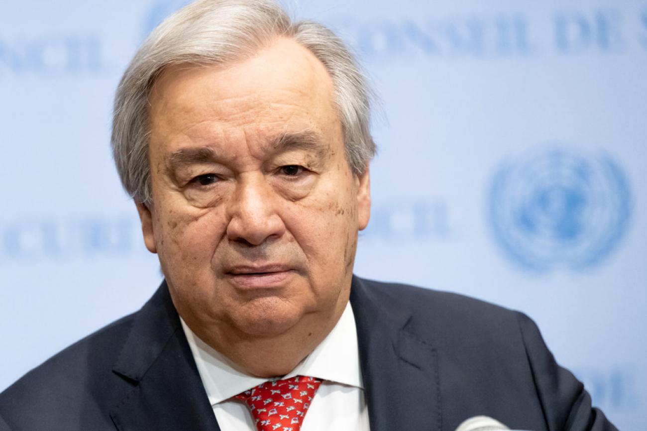 A photo of UN Secretary-General Antonio Guterres
