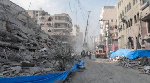 Destruction in Gaza Strip. 8 October 2023